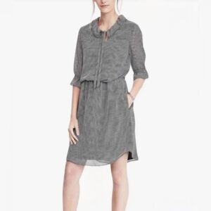 Banana Republic Houndstooth Lightweight Midi Dress